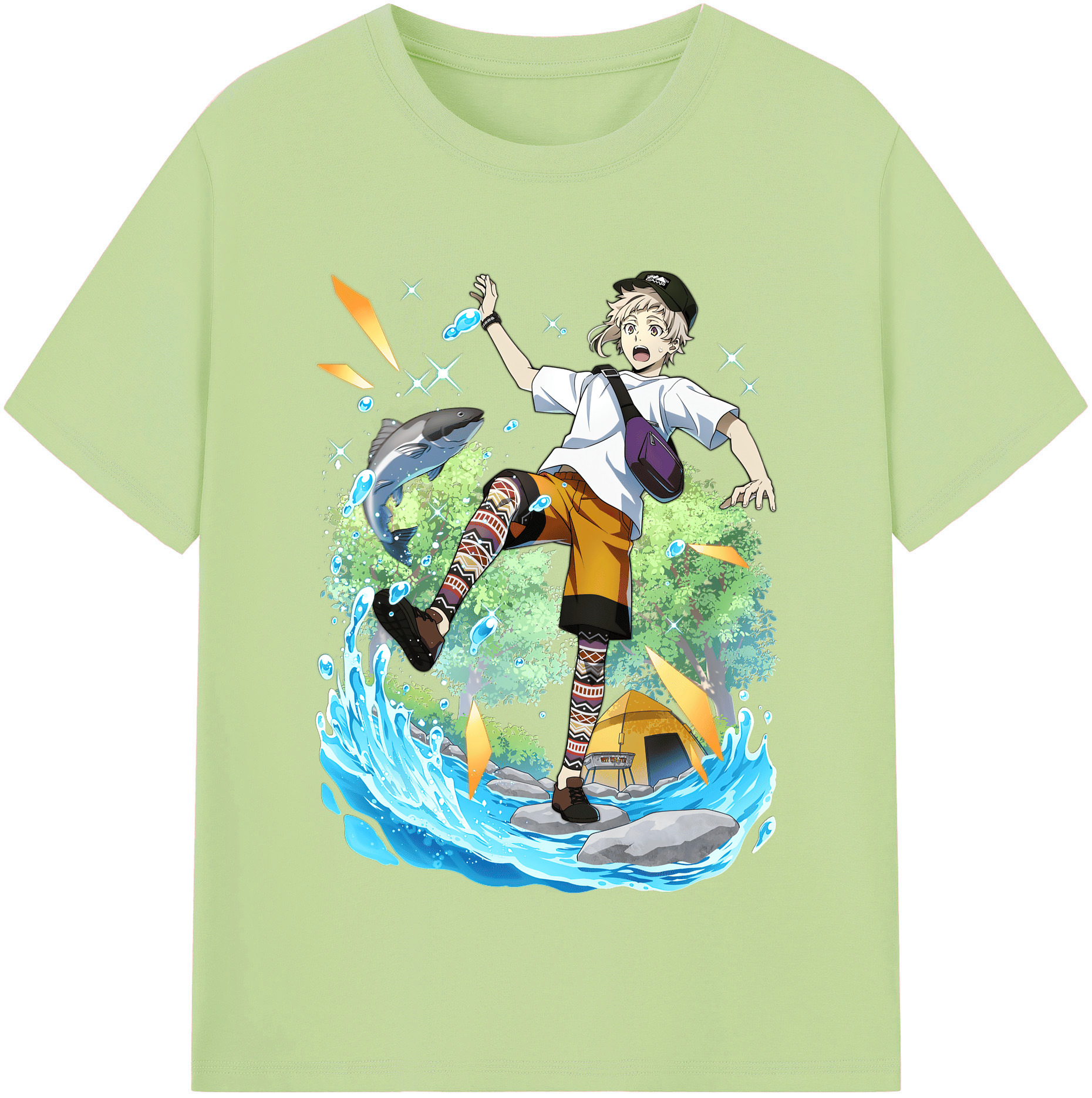 （画像用） 文豪ストレイドッグス Bungo Stray Dogs 綿100％半袖Tシャツ（フロントプリント）